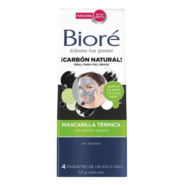 Mascarilla Térmica Biore Carbón 4 Unidades - Imagen 2