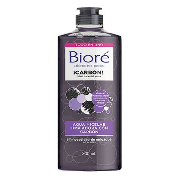 Agua Biore Micelar Limpiadora Carbón 300Ml - Imagen 2