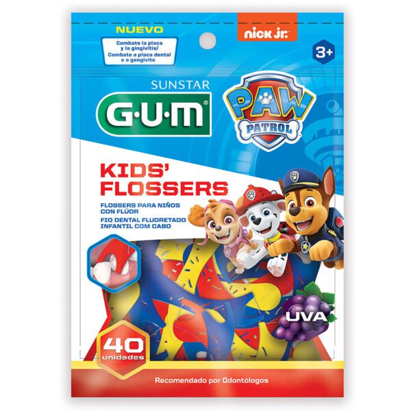 Kids Flossers Gum Paw Patrol 40 Unidades