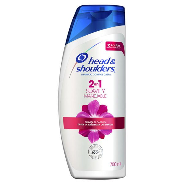 Shampoo Head-Shoulders 2 1 Suave Manejable 700 Ml - Imagen 2