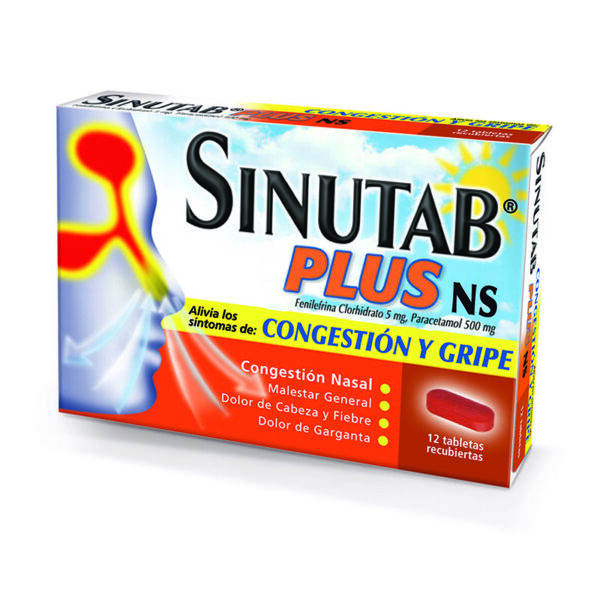 Sinutab Plus Ns 12 Tabletas - Imagen 2