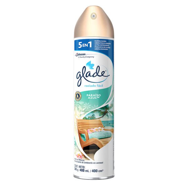 Ambientador Glade Spray Paraiso Azul 400 Ml - Imagen 2