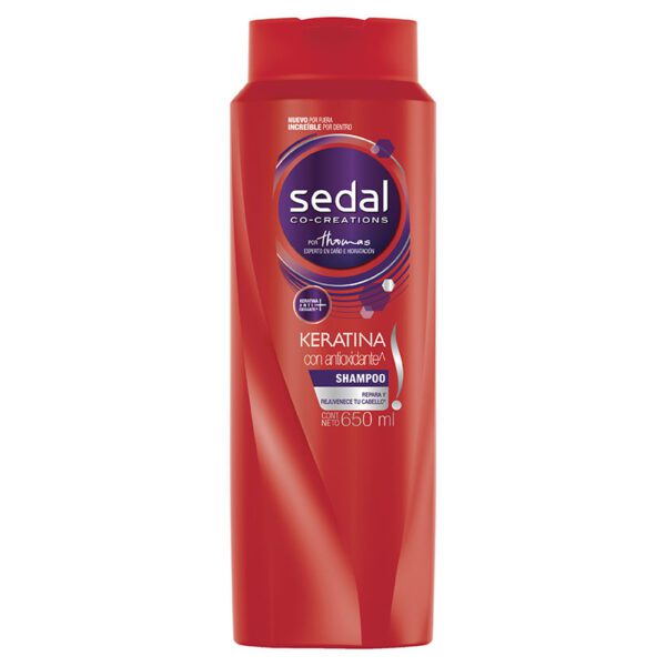 Shampoo Sedal Keratina Antioxidante 650 Ml - Imagen 2