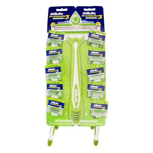 Máquina Prestobarba Gillette 3 Sensitive Car 10 Unidades