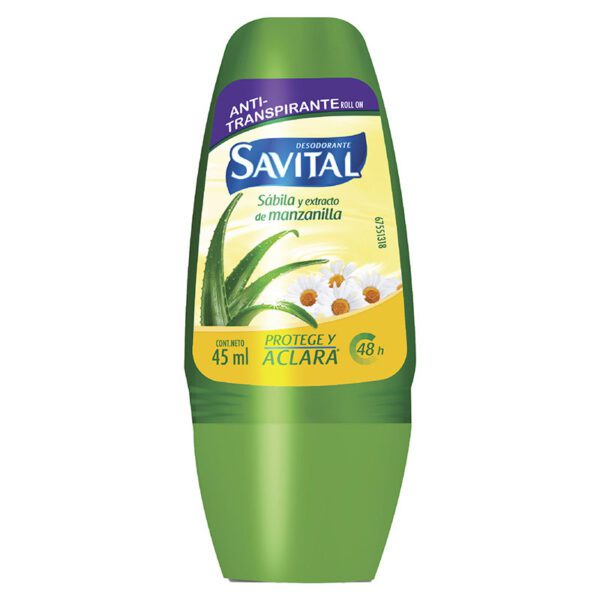 Desodorante Savital Rollon Sábila Manzanilla 45 Ml M - Imagen 2