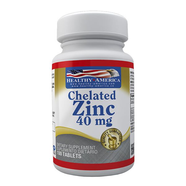 Chelated Zinc 40 Mg 100 Tabletas