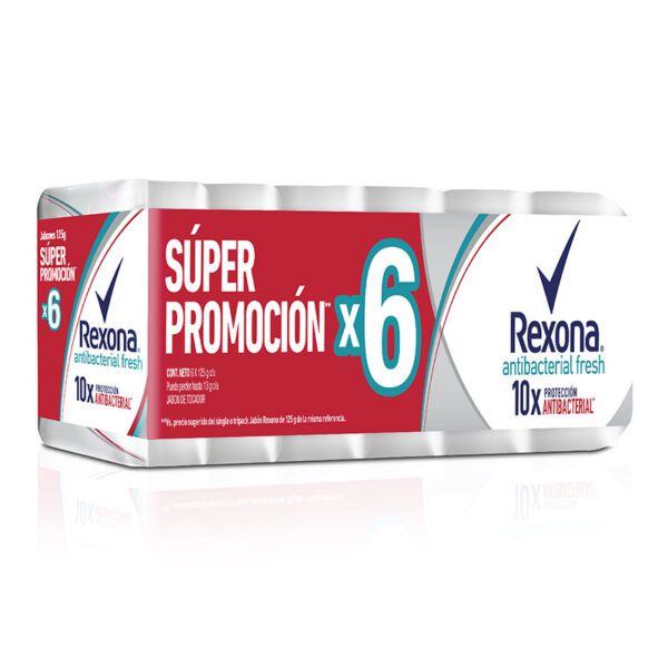 6 Jabones Rexona Antibacterial Fresco 125 Gr Súper Oferta - Imagen 2