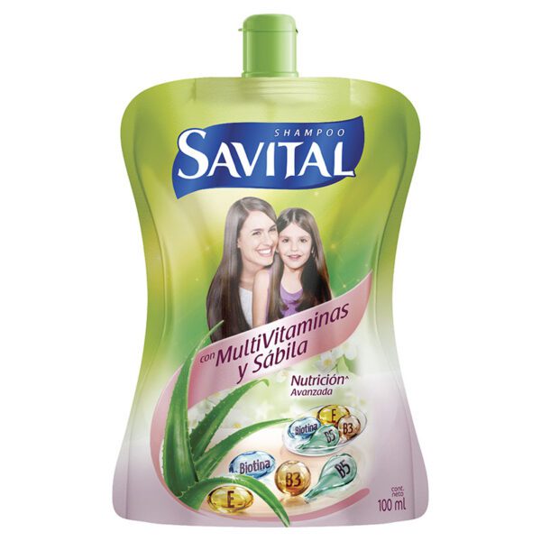 Shampoo Savital Multivitaminas Sábila 100 Ml Dp - Imagen 2