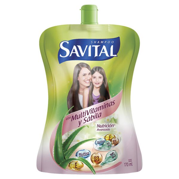 Shampoo Savital Multivitaminas Sábila 170 Ml D P - Imagen 2