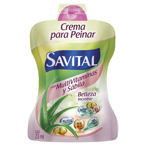 Crema Para Peinar Savital Multivitaminas 23Ml 20 Sobres - Imagen 2