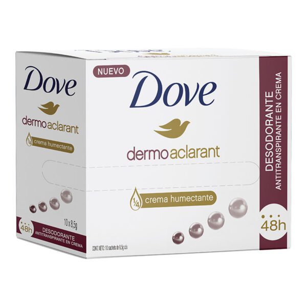 Desodorante Dove Dermo Aclarant 8.5 Gr X 10 Sobres - Imagen 2