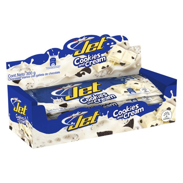 Chocolatina Jet Cookies And Cream 6 Unidades - Imagen 2