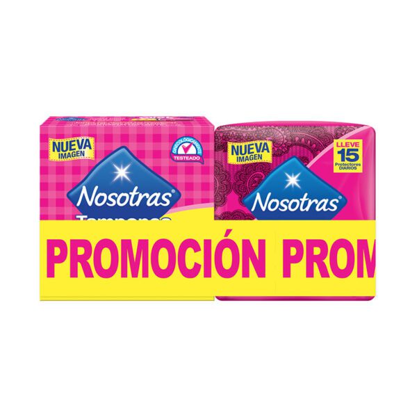 Tampones Nosotras Digital Regular 10 + Protector Multiestilo 15 Unidades