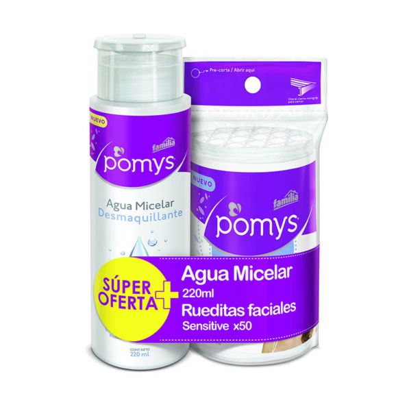 Agua Micelar Pony 220 Ml + Ruedas Faciales 50 Súper Oferta - Imagen 2