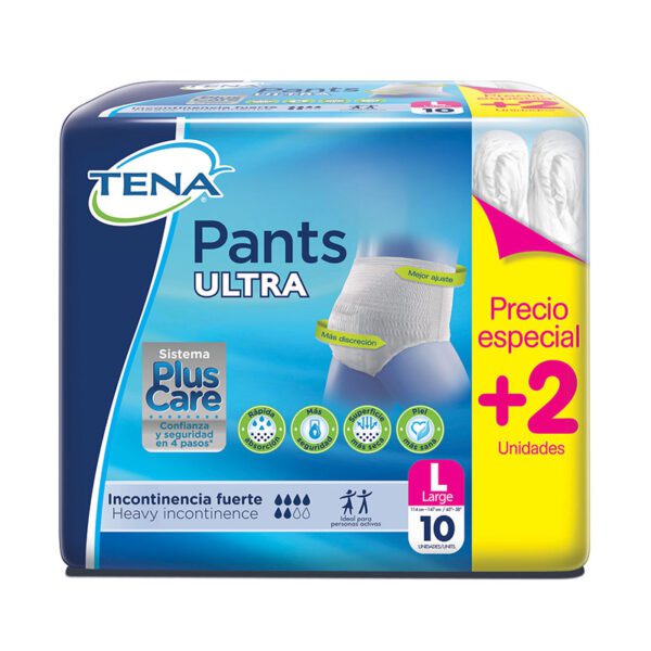 Pañal Tena Pants Ultra L 10 Unidades Precio Especial + 2 Unidades - Imagen 2