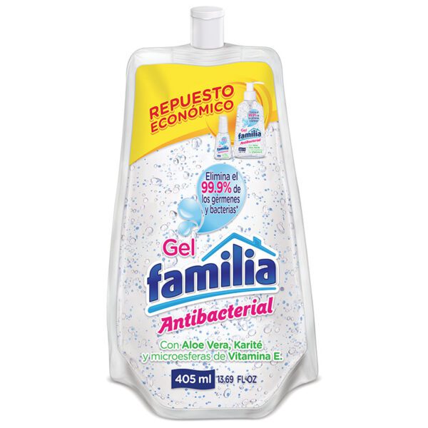 Gel Antibacterial Familia Repuesto 405 Ml