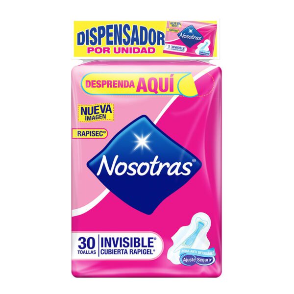 Toalla Nosotras Invisible Rapigel Disponible 30 Unidades - Imagen 2