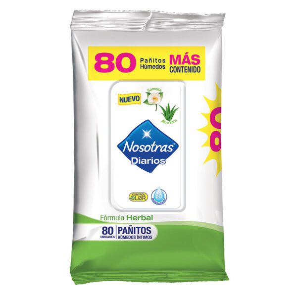 Pañitos Íntimos Nosotras 80 Unidades