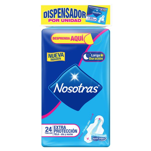 Toalla Higienica Nosotras Extra Protección Disponible 24 Unidades