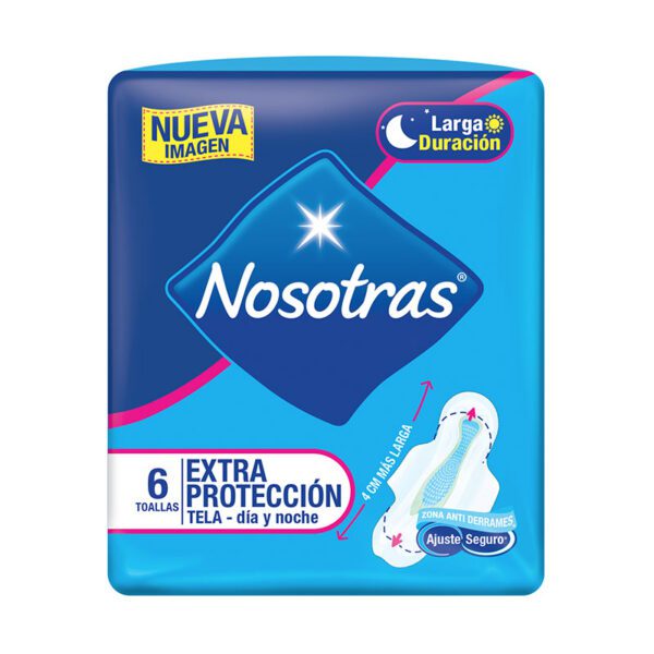 Toalla Nosotras Extra Protección Día Y Noche 6 Unidades - Imagen 2