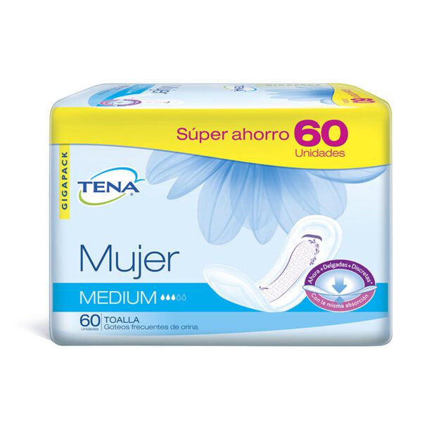 Toalla Tena Mujer Medium 60 Unidades