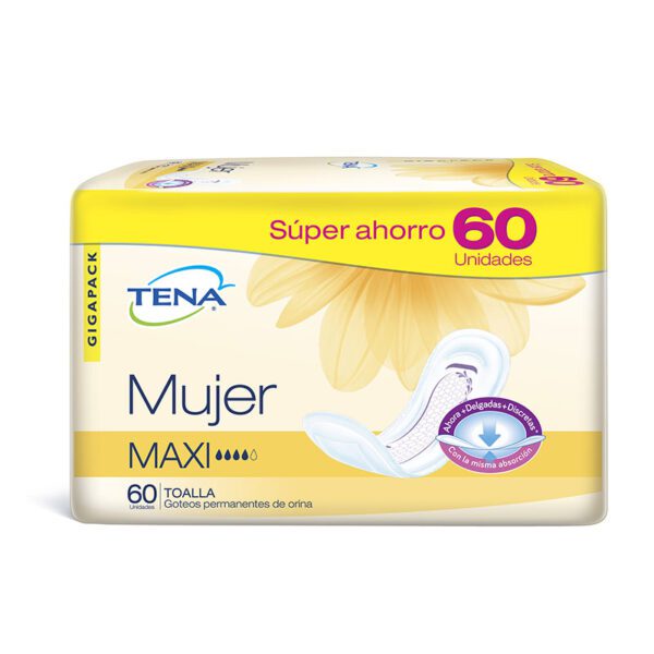 Toalla Tena Mujer Maxi 60 Unidades