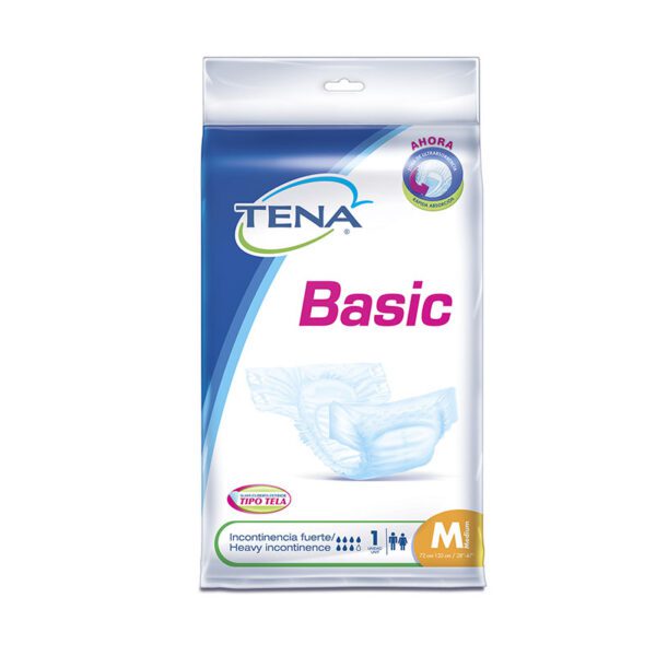 Pañal Tena Basic Medium Tipo Tela 1 Unidad - Imagen 2