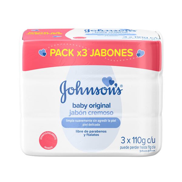 3 Jabón Johnson Baby Original 110 Gr Pack