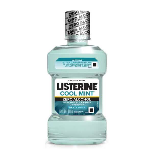 Listerine Cool Mint Zero Sin Alcohol 180 Ml - Imagen 2