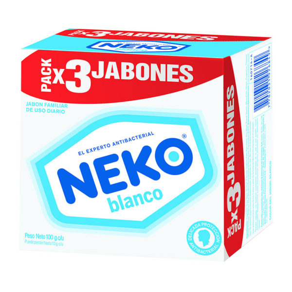 3 Jabones Neko Blanco 125 Gr - Imagen 2