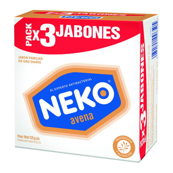 3 Jabones Neko Avena 125 Gr