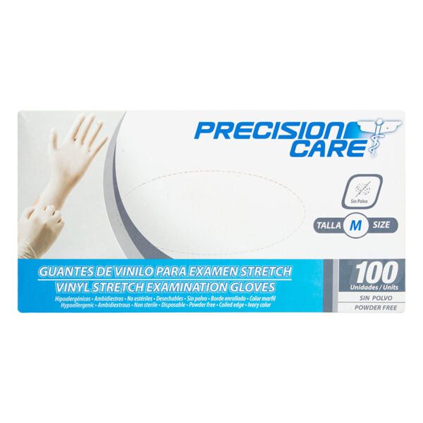 Guante De Vinilo Strech Pre.Care M 100 U - Imagen 2