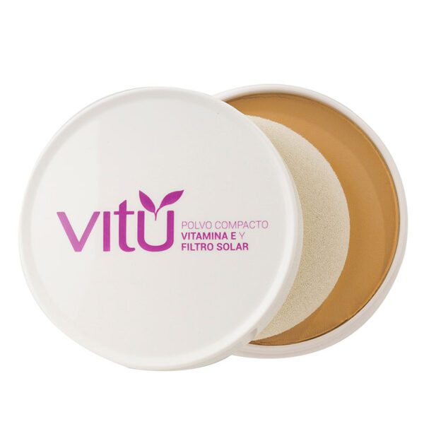 Polvo Compacto Vitu Vitamina E No.4 Castaño - Imagen 2