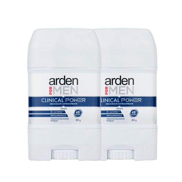 2 Desodorantes Arden For Men Clinical Crema 80 Gr M C - Imagen 2