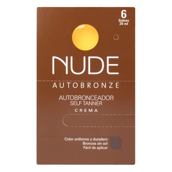 Autobronceador Nude Self Tanner Crema 20 Ml 6 Sobres