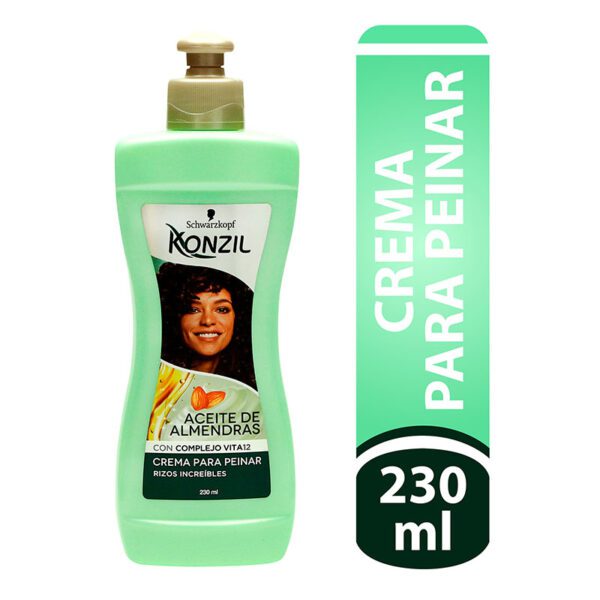 Crema Para Peinar Konzil Aceite De Almendras Complejo Vita12 230 Ml - Imagen 2