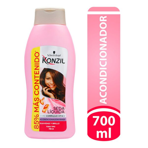 Acondicionador Konzil Seda Líquida Complejo Vita12 700Ml 85%+Contenido - Imagen 2