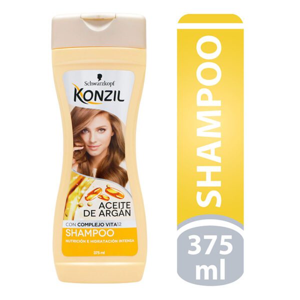 Shampoo Konzil Aceite De Argán Complejo Vita12 375Ml - Imagen 2