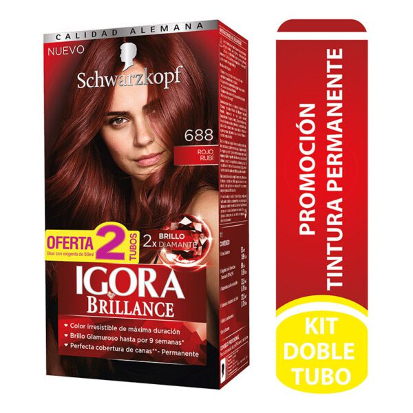 Igora Kit Brilla 688 Rojo Rubio +D T - Imagen 2