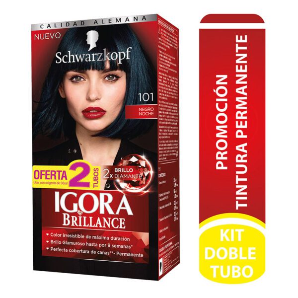 Igora Kit Brillance 101 Negro Noche Dt - Imagen 2