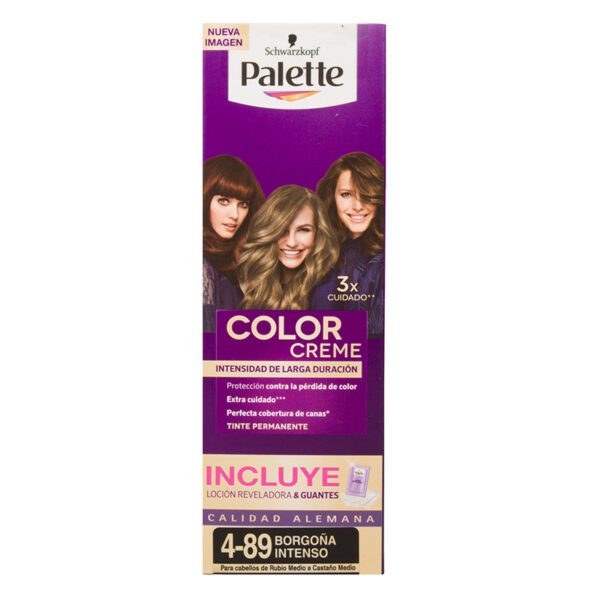 Palette Color Creme Tubo 4 - 89 Borgoña Intenso Gratis Oxigenta - Imagen 2