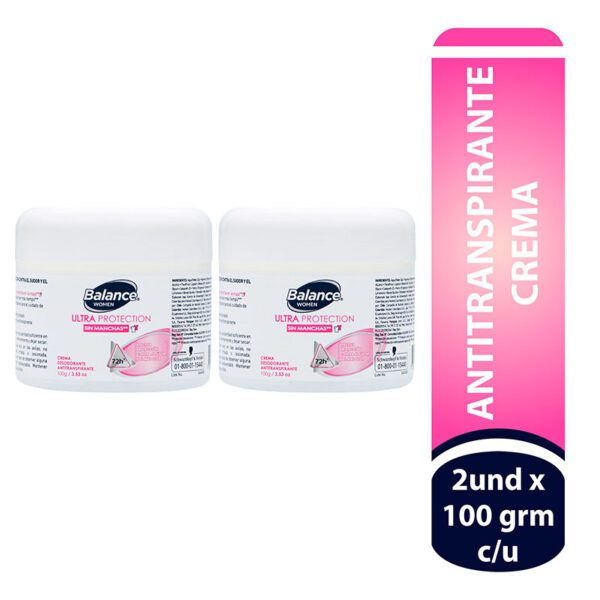 Desodorante Balance Crema Ultra Protección Women 100 Gr 2X1 - Imagen 2