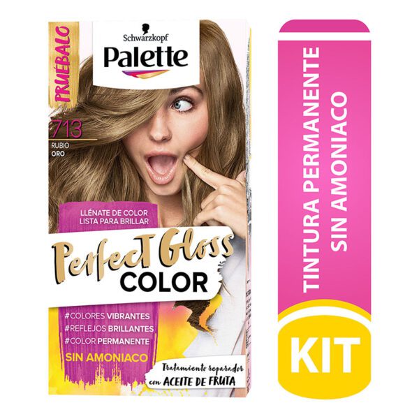 Palette Perfect Gloss Kit 713 Rubio Oro - Imagen 2