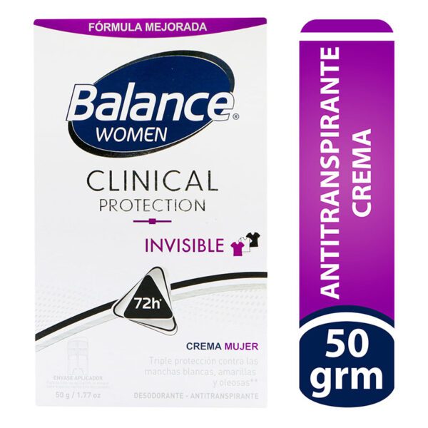 Desodorante Balance Crema Clinical Invisible 50 Gr M