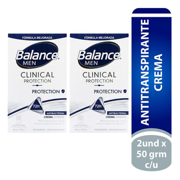 2 Desodorantes  Balance Crema Clinical Protección 50Gr H Precio Especial - Imagen 2