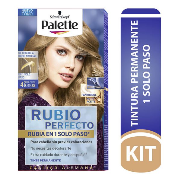 Palette Color Creme Kit Rubi Oscuro  A Rubio Natural