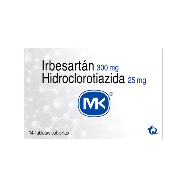 Irbesartán Hct 300+25 Mg 14 Tabletas Mk