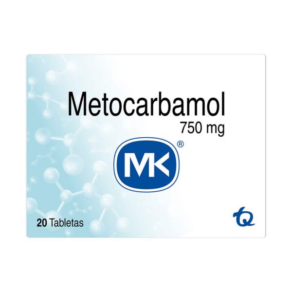 Metocarbamol 750 Mg 20 Tabletas Mk