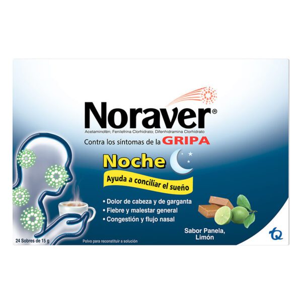 Noraver Gripa Bebida Noche 15 Gr 24 Sbs - Imagen 2