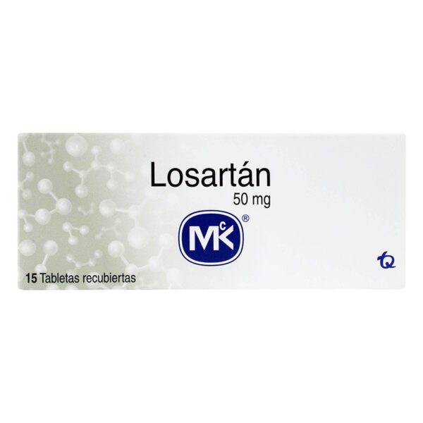 Losartán 50 Mg 15 Tabletas Mk